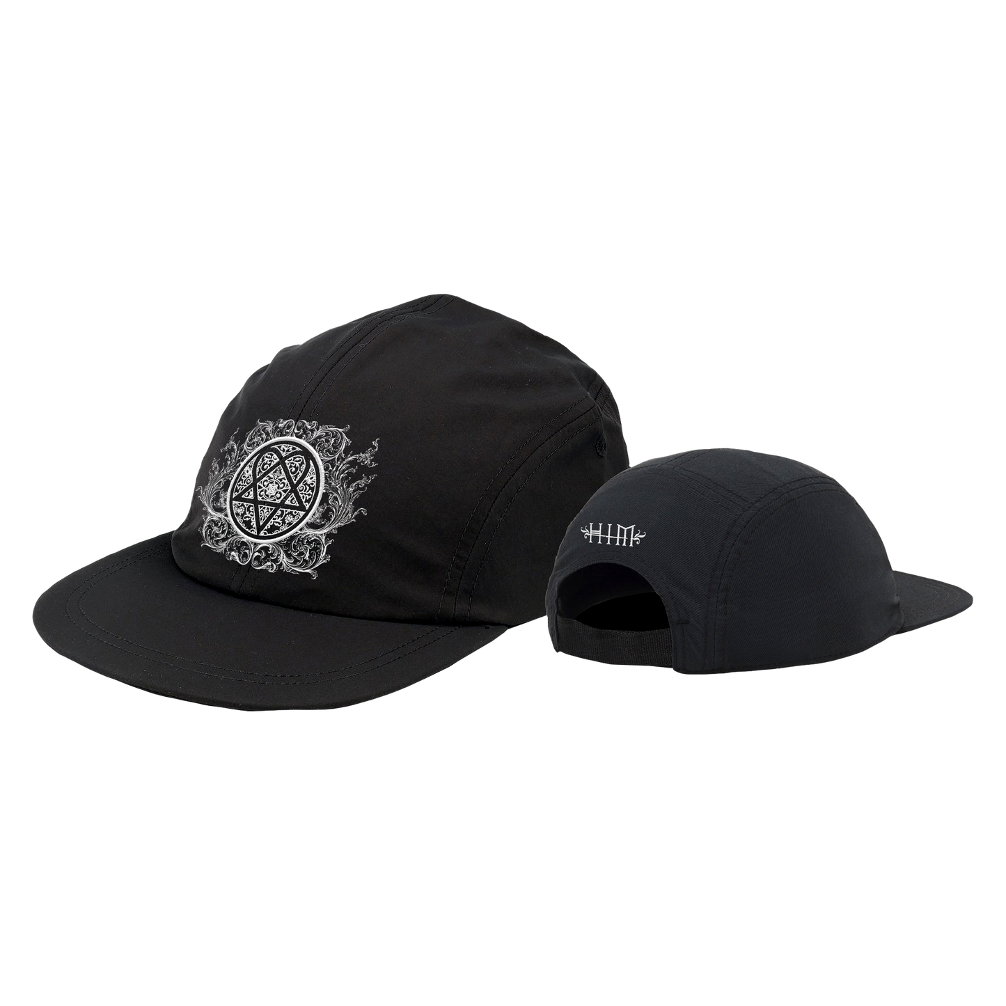 A classic HIM hat with printed patch on the front and embroidered HIM logo at the back.