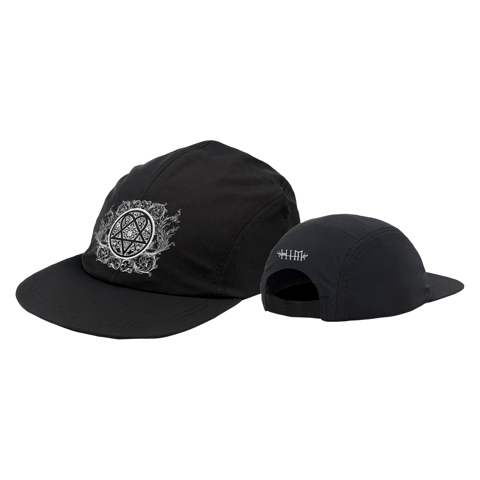 A classic HIM hat with printed patch on the front and embroidered HIM logo at the back.