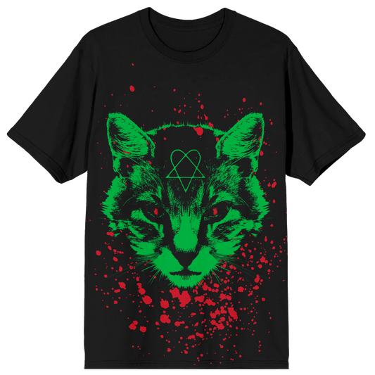 A classic black cotton tee with custom HIM artwork on the front. 