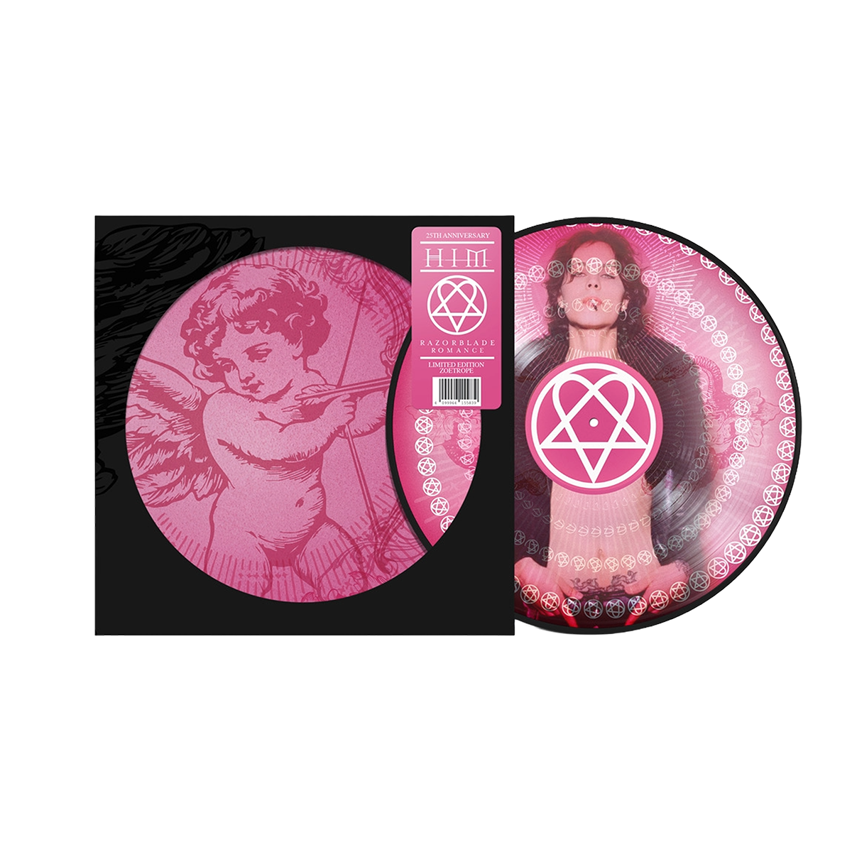 the twenty fifth anniversary rerelease of HIM's Razorblade Romance vinyl. 