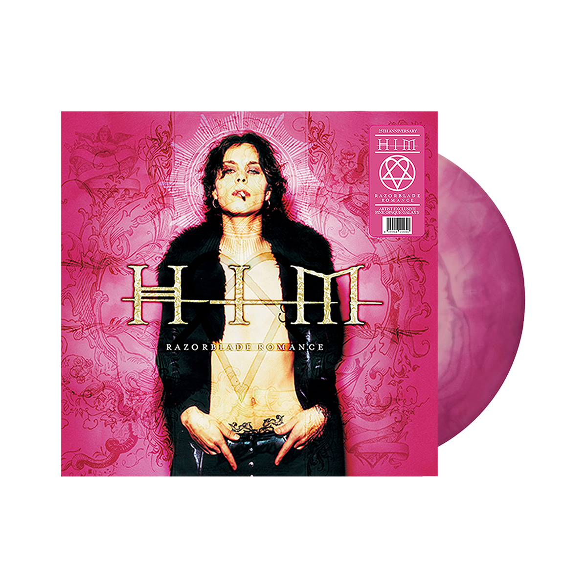the twenty fifth anniversary rerelease of HIM's Razorblade Romance vinyl. 