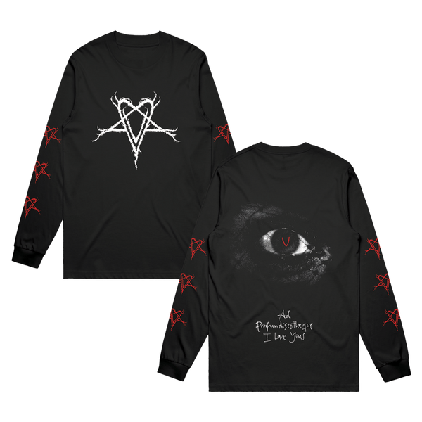 ◆THE MUSEUM VISITOR◆ TV HEART LOGO LONG SLEEVE BLACK 11308 L/S T-SHIRT - SHENGLI ROAD MARKET